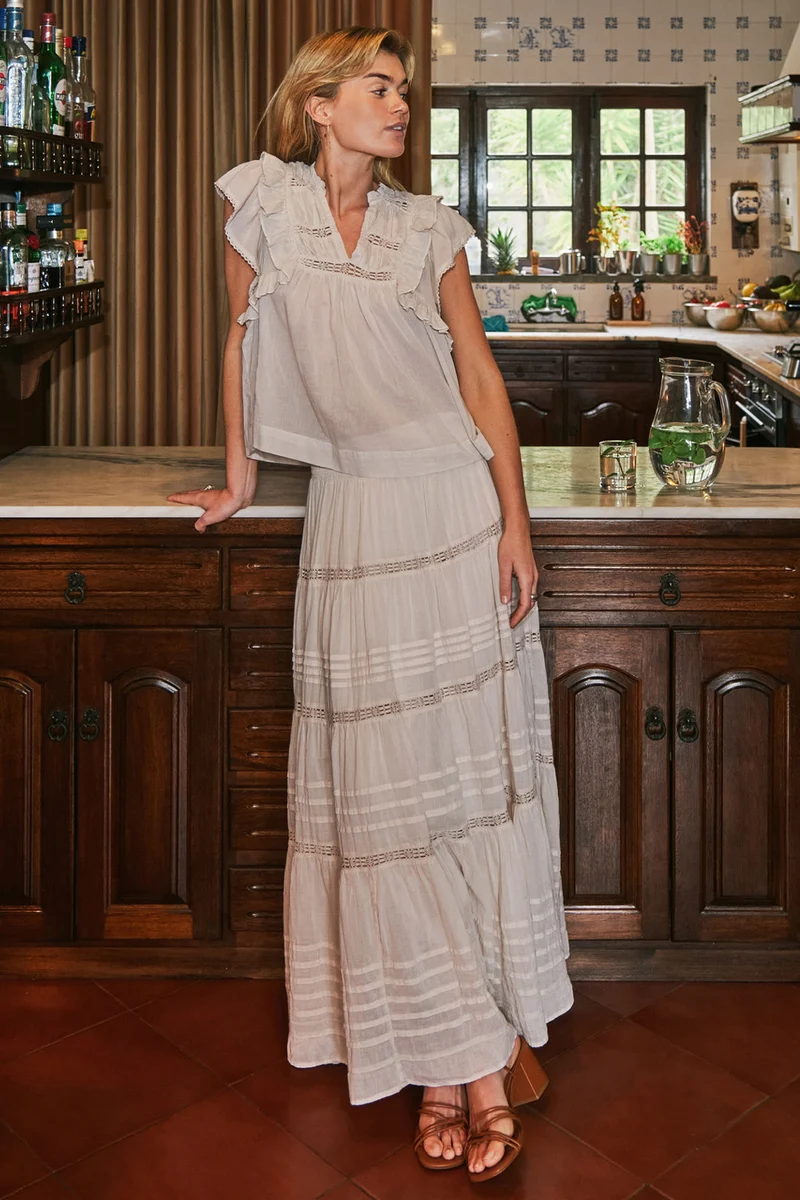 Jayla S Voile Top 159881 | Ivory | Top fra Neo Noir