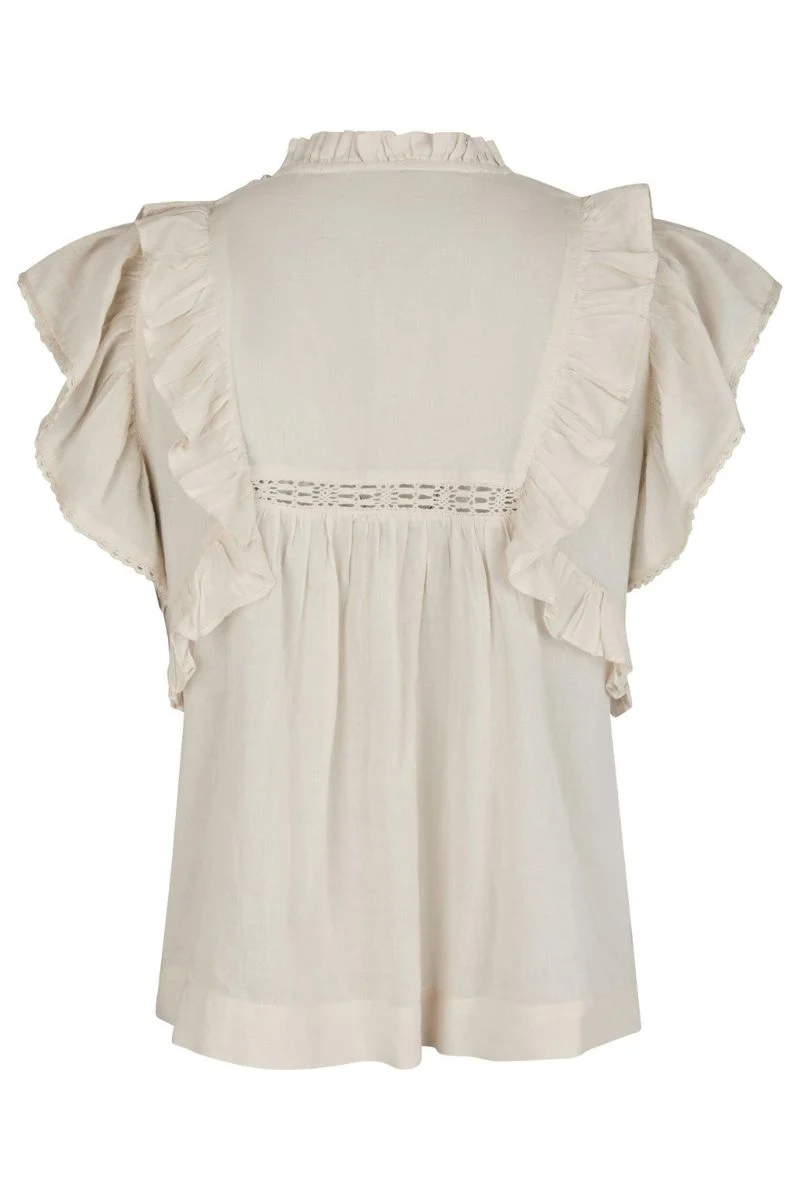 Jayla S Voile Top 159881 | Ivory | Top fra Neo Noir