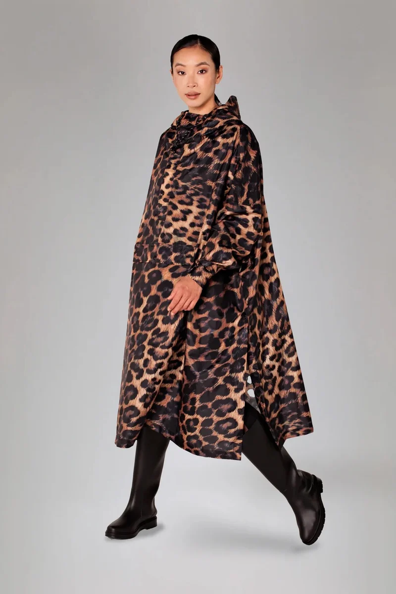 Dark Leopard | Brun | Regnponcho fra Rainkiss