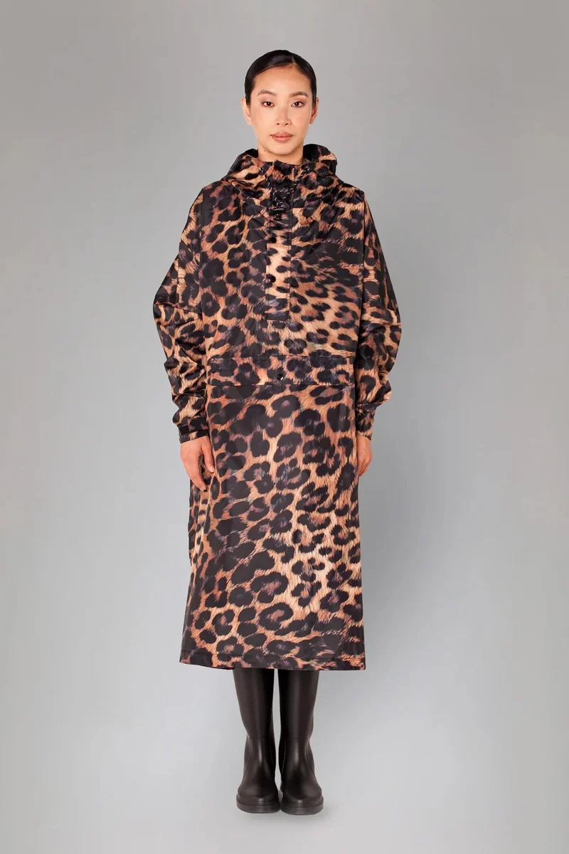 Dark Leopard | Brun | Regnponcho fra Rainkiss