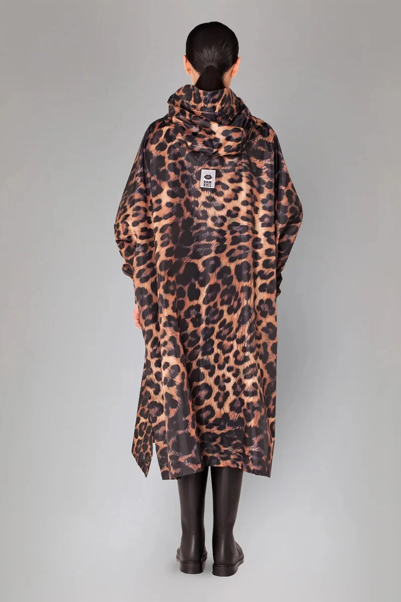 Dark Leopard | Brun | Regnponcho fra Rainkiss