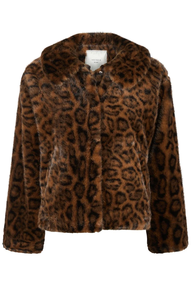 Melodie Leo Faux Fur Jacket | Brun | Jakke fra Neo Noir