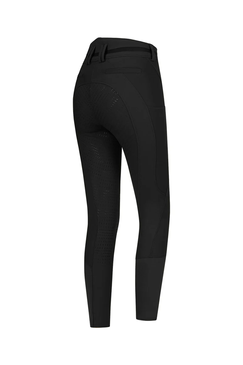 Maja Damen Glam Curved High Waist Reithose mit Vollbesatz Black 36
