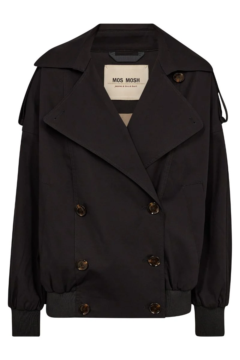 Zabi Trench Bomber Jacket | Black | Jakke fra Mos Mosh