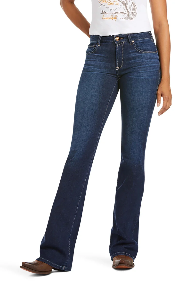 Damen Ultra Stretch Perfect Rise Katie Flare Jeans Maya 40 Regular