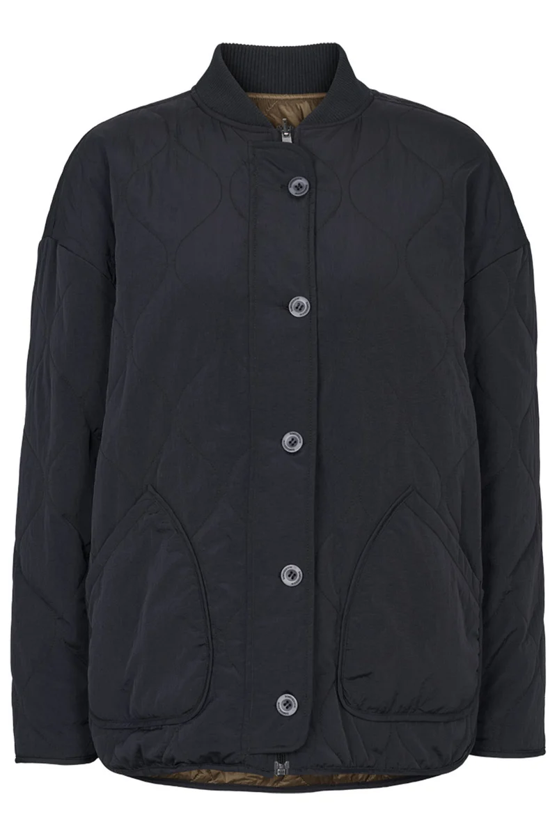 Ruby Loose Jacket | Black | Jakke fra Basic Apparel