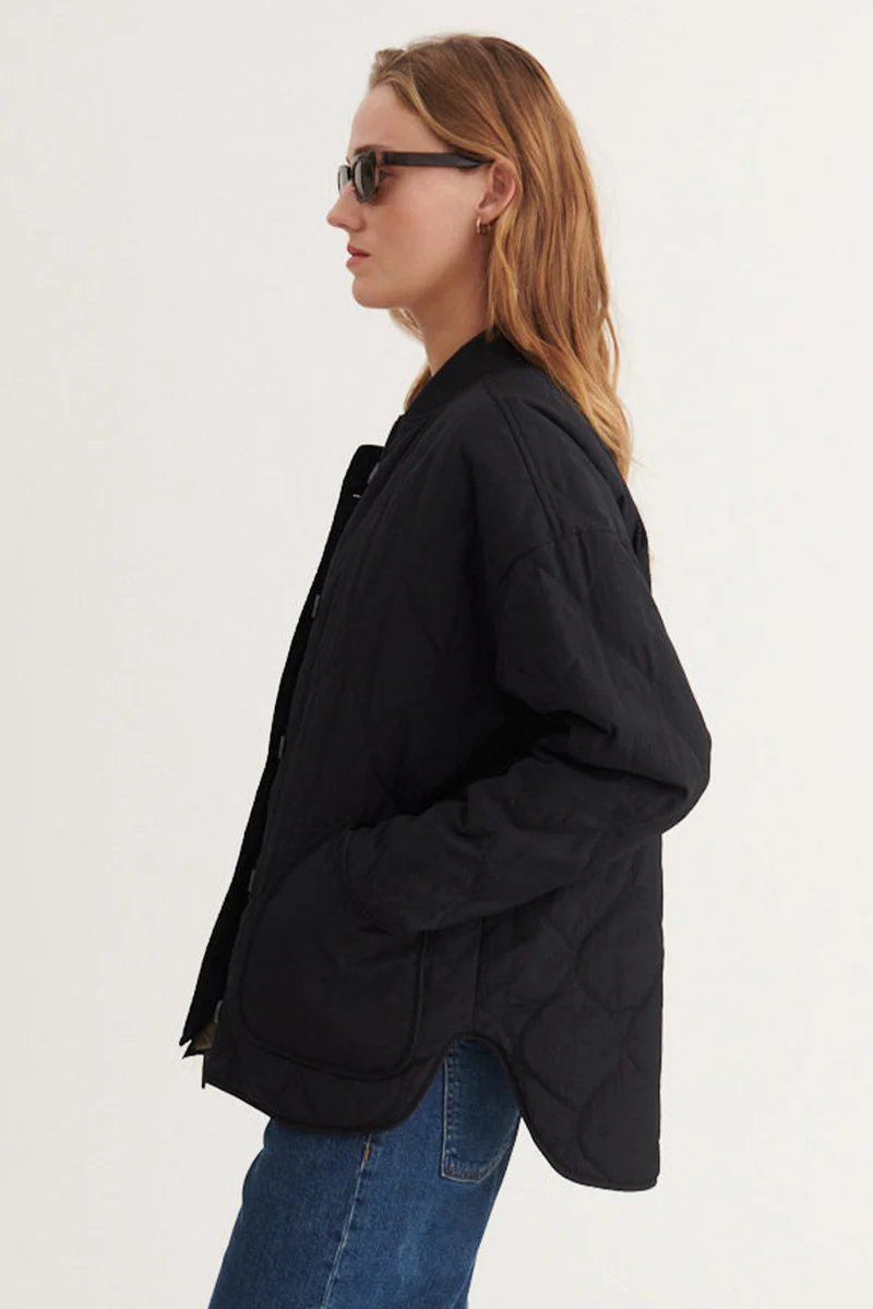 Ruby Loose Jacket | Black | Jakke fra Basic Apparel