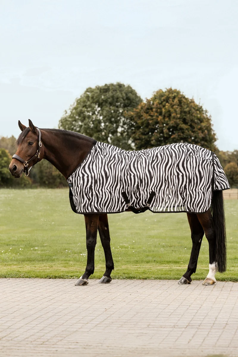 Zebra Fliegendecke mit Kreuzgurten Black/White 165
