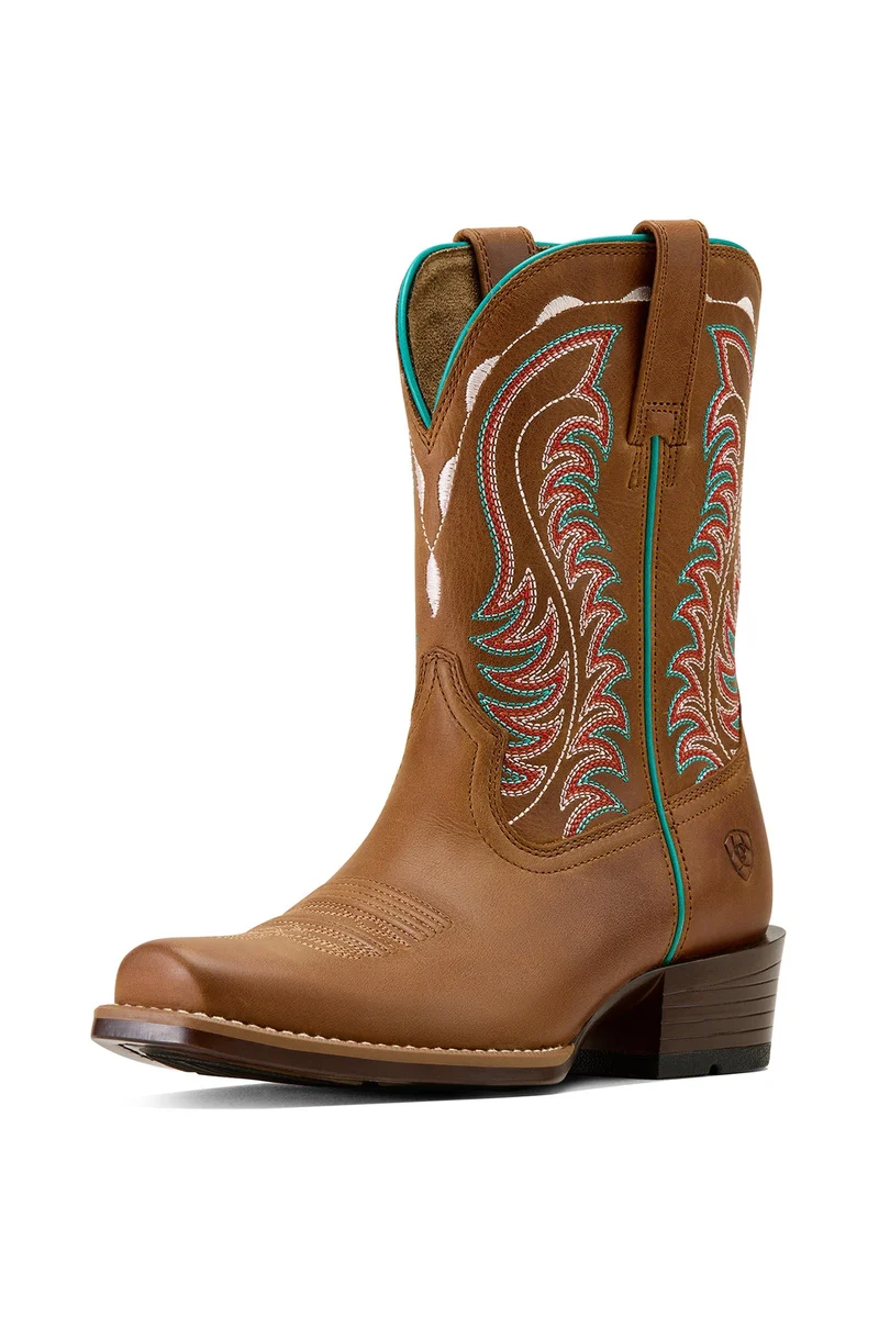 Damen Salina Westernstiefel mit schmaler Cutter Toe Treasured Tan 39
