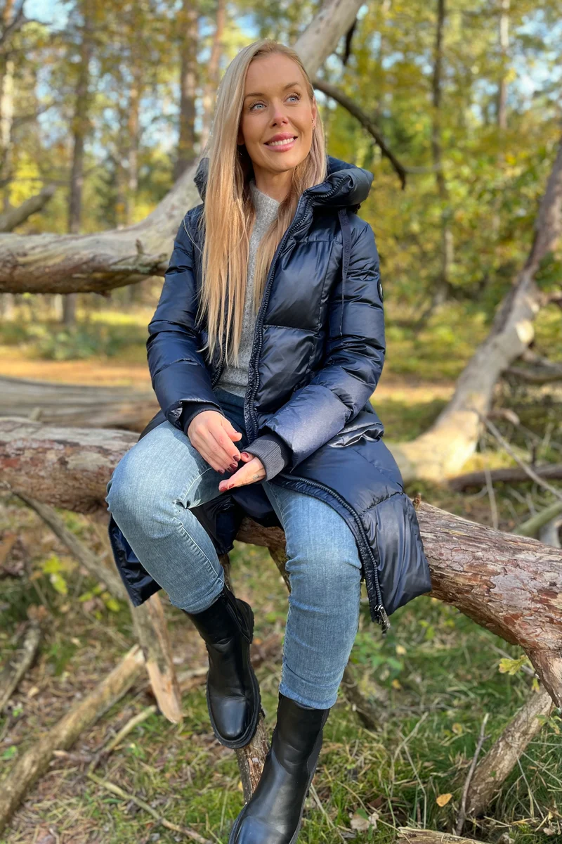 Nova Metallic Down Jacket | Salute Navy | Jakke fra Mos Mosh