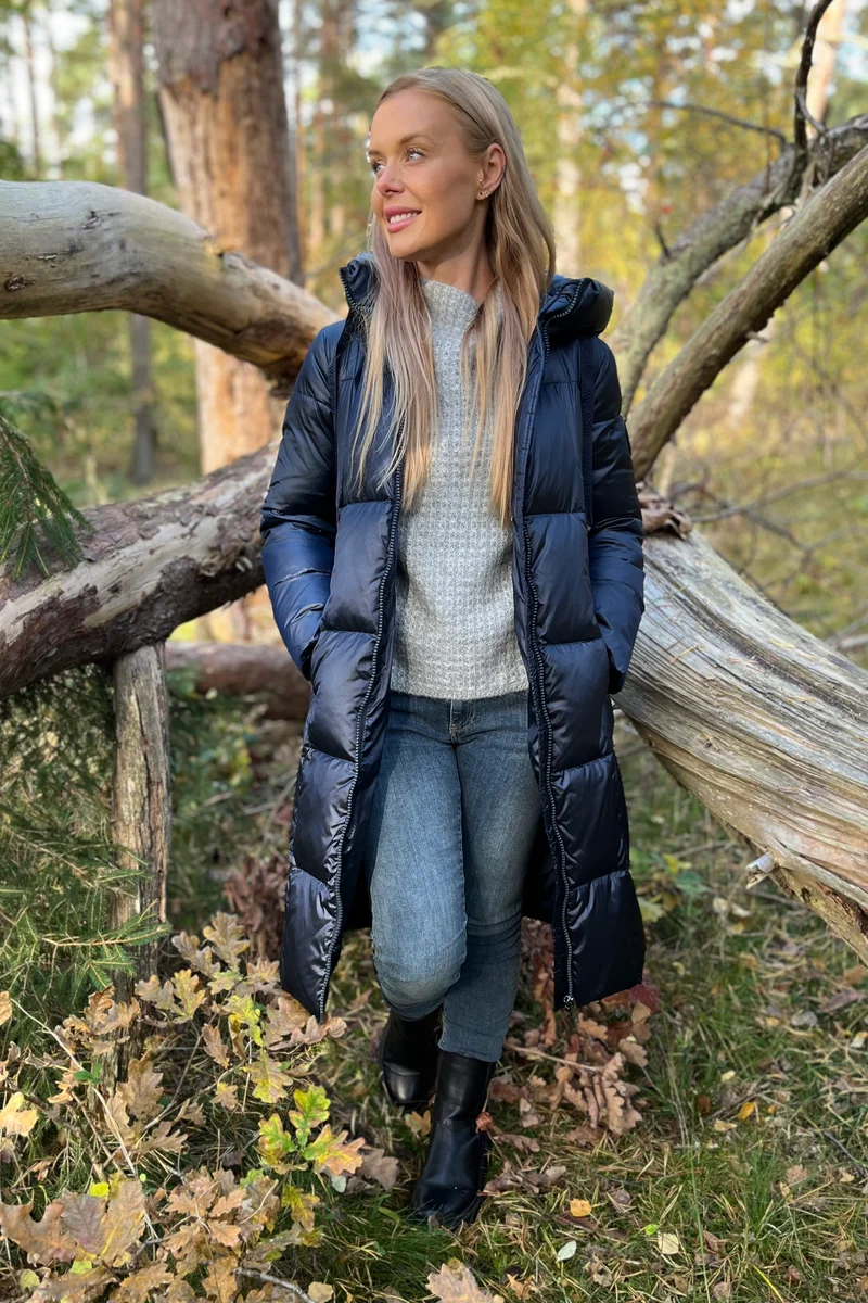 Nova Metallic Down Jacket | Salute Navy | Jakke fra Mos Mosh