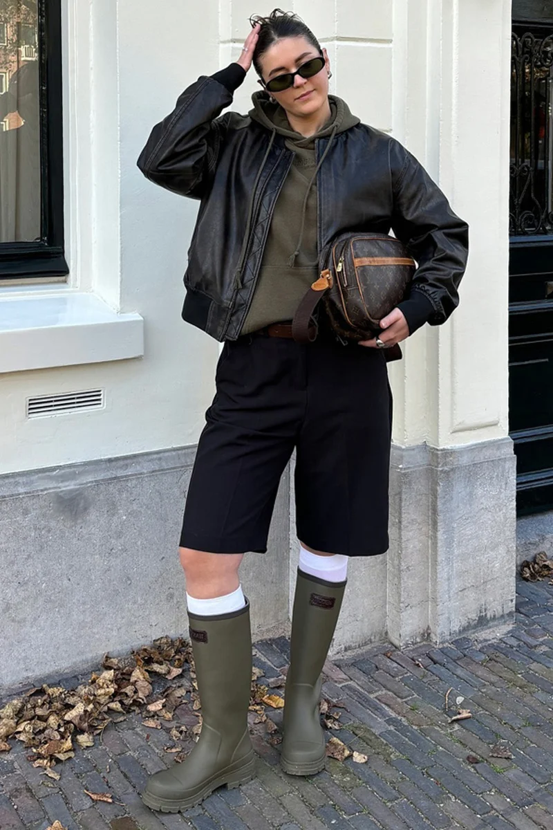 Le Waterproof WL761 | Dark Olive | Rubber Boots fra Woden