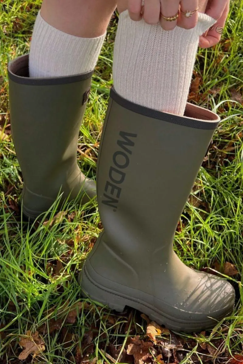 Le Waterproof WL761 | Dark Olive | Rubber Boots fra Woden