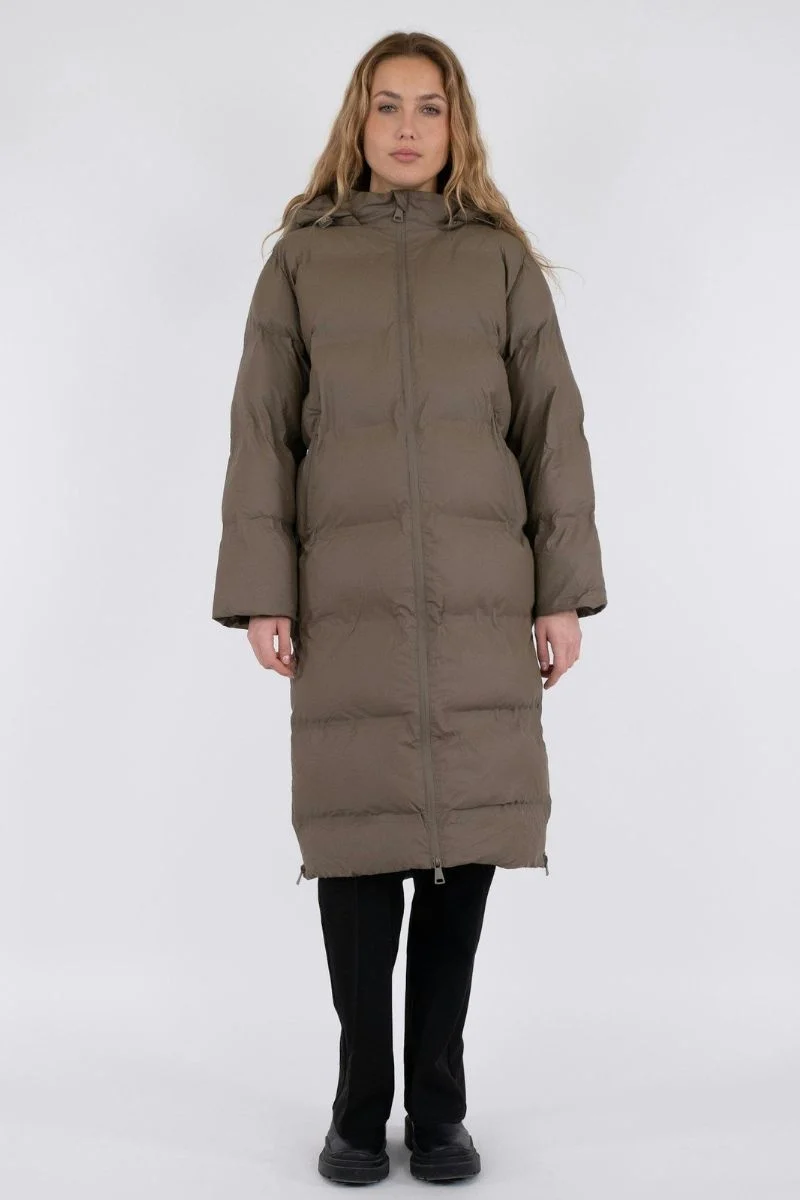 Viviana C Puffer Jacket | Dark Taupe | Jakke fra Neo Noir