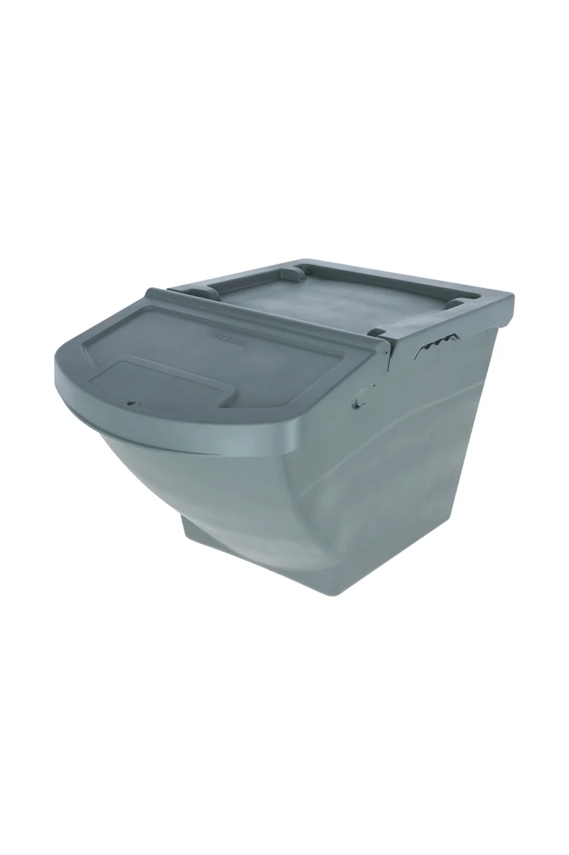 Stapelbare Futterbox mit Deckel, 60 l Grey Einheitsgröße