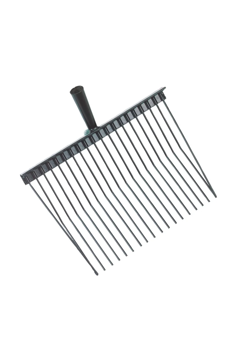 Streuschaufel Metall, 20 Zinken black Einheitsgröße