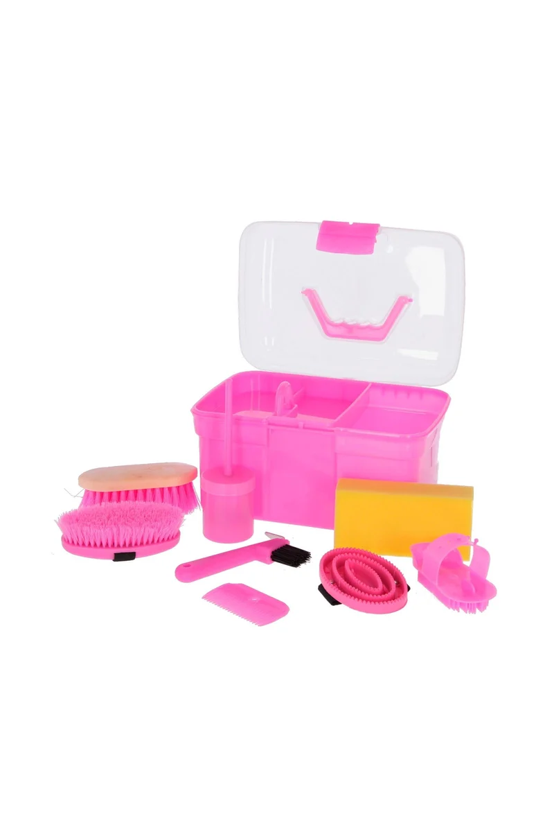 Kinder-Putzbox mit Inhalt Pink Einheitsgröße