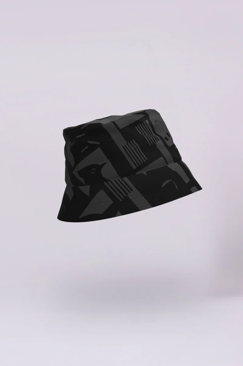 Back to Black Art Camo | Black | Regn bøllehat fra Rainkiss
