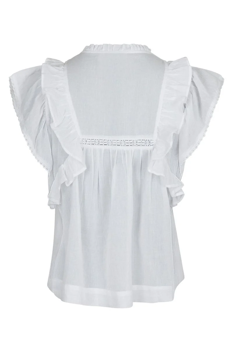 Jayla S Voile Top | White | Top fra Neo Noir