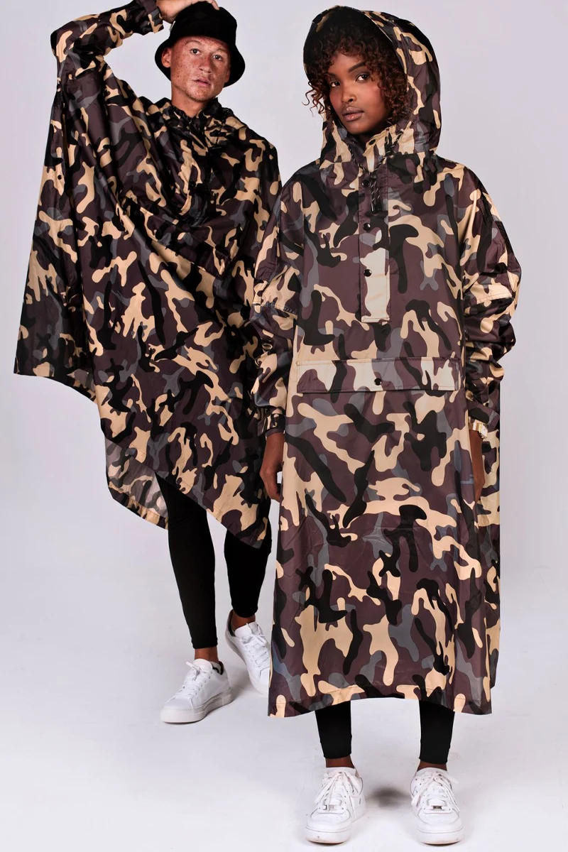 Camo Poncho | Army | Regnponcho fra Rainkiss