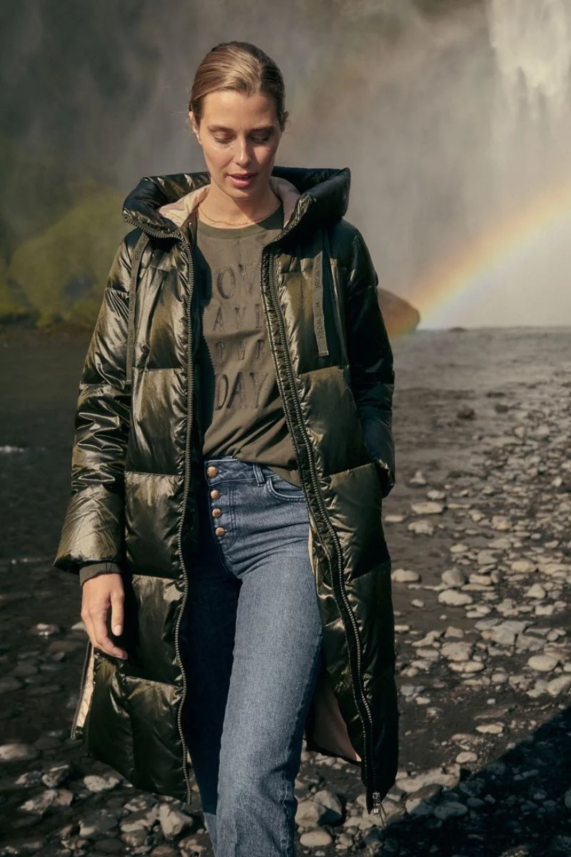 Nova Metallic Down Jacket | Forest Night | Jakke fra Mos Mosh
