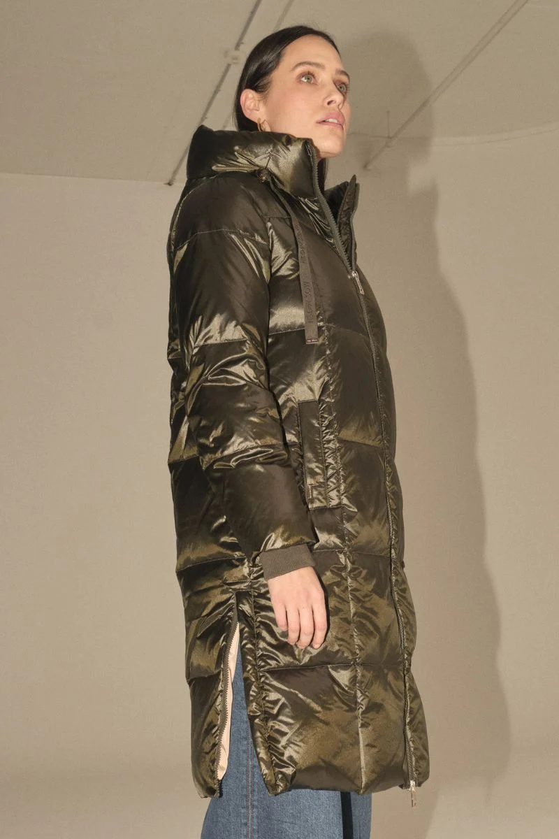 Nova Metallic Down Jacket | Forest Night | Jakke fra Mos Mosh