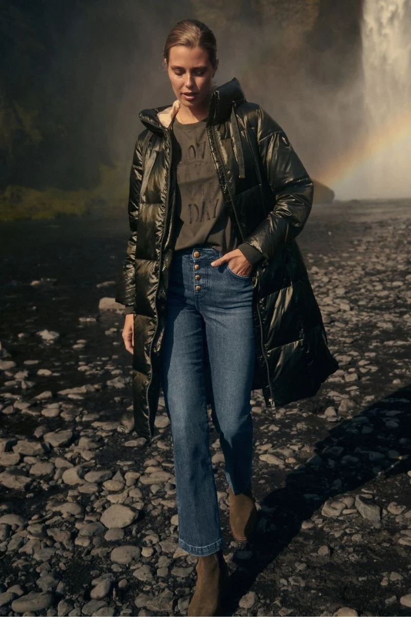 Nova Metallic Down Jacket | Forest Night | Jakke fra Mos Mosh