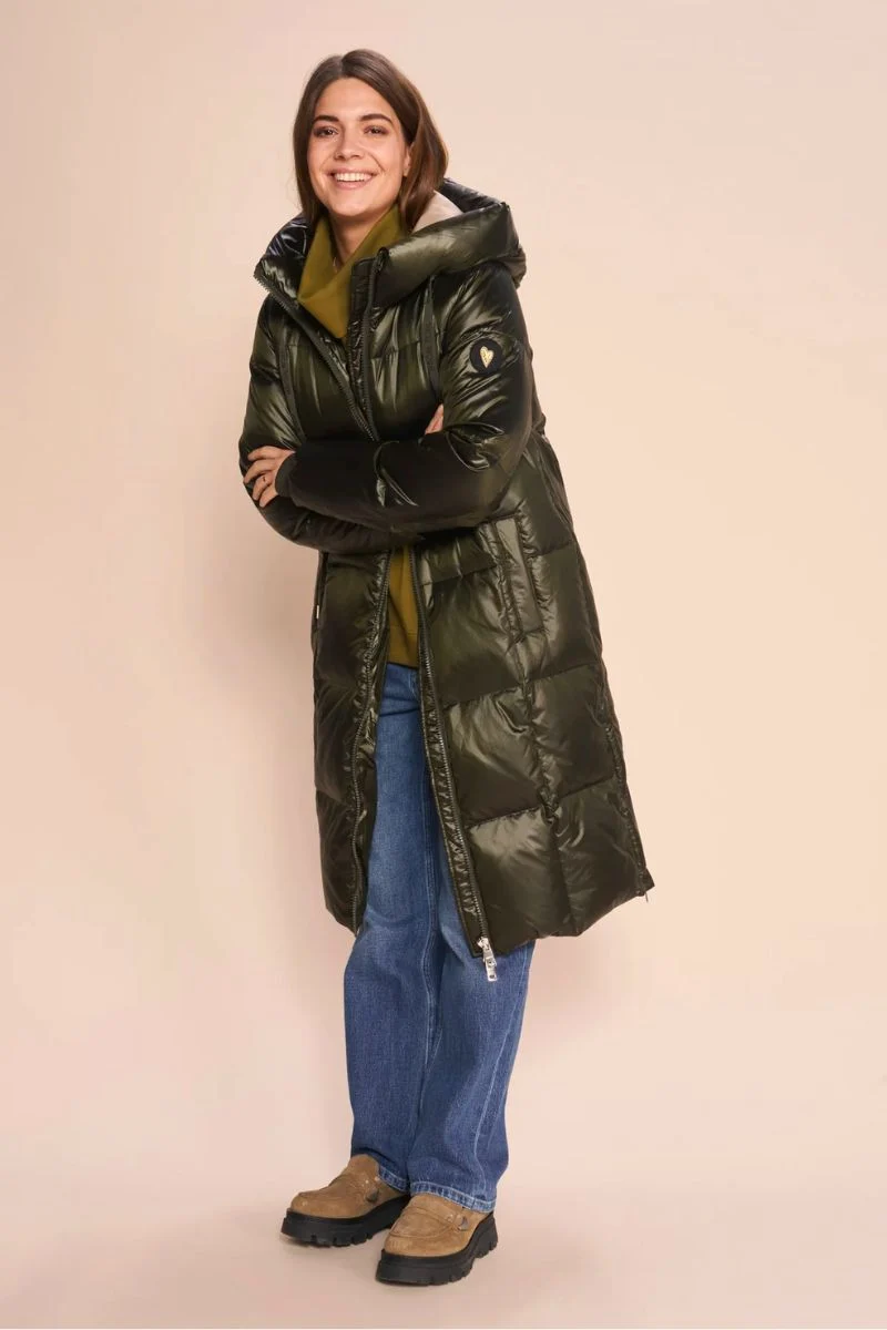 Nova Metallic Down Jacket | Forest Night | Jakke fra Mos Mosh