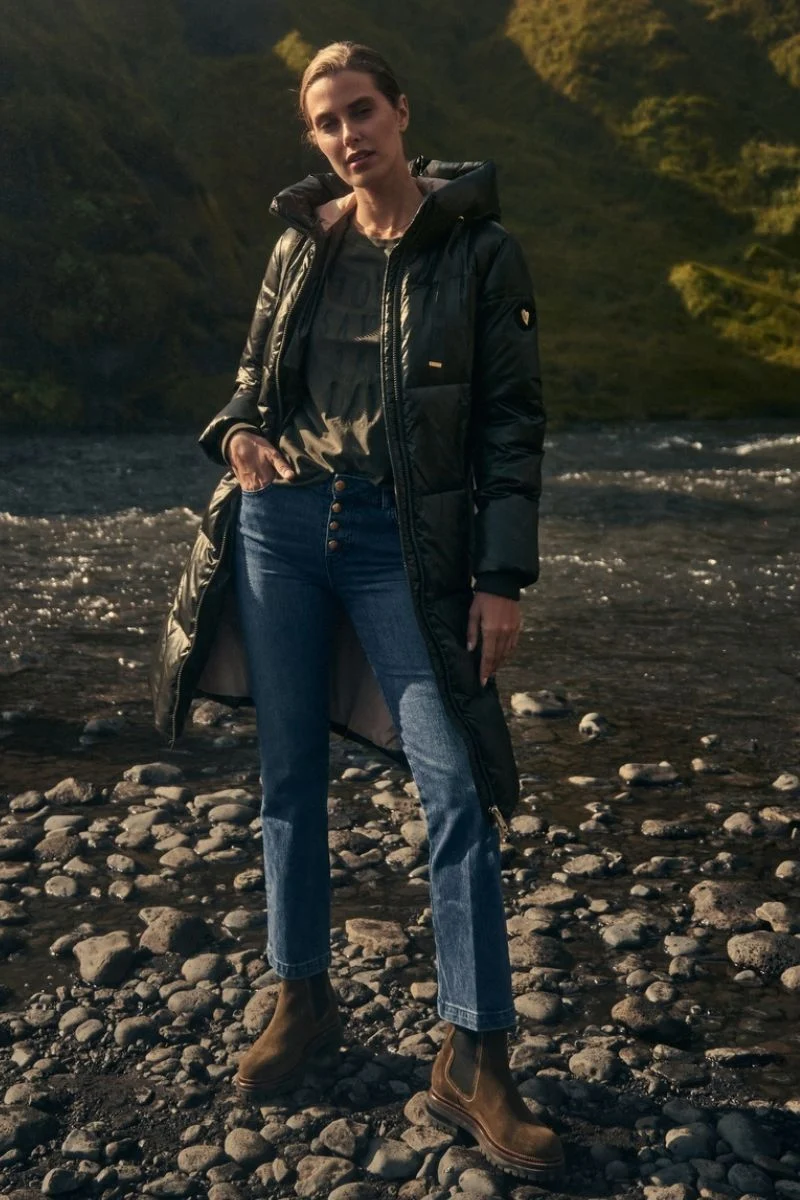 Nova Metallic Down Jacket | Forest Night | Jakke fra Mos Mosh