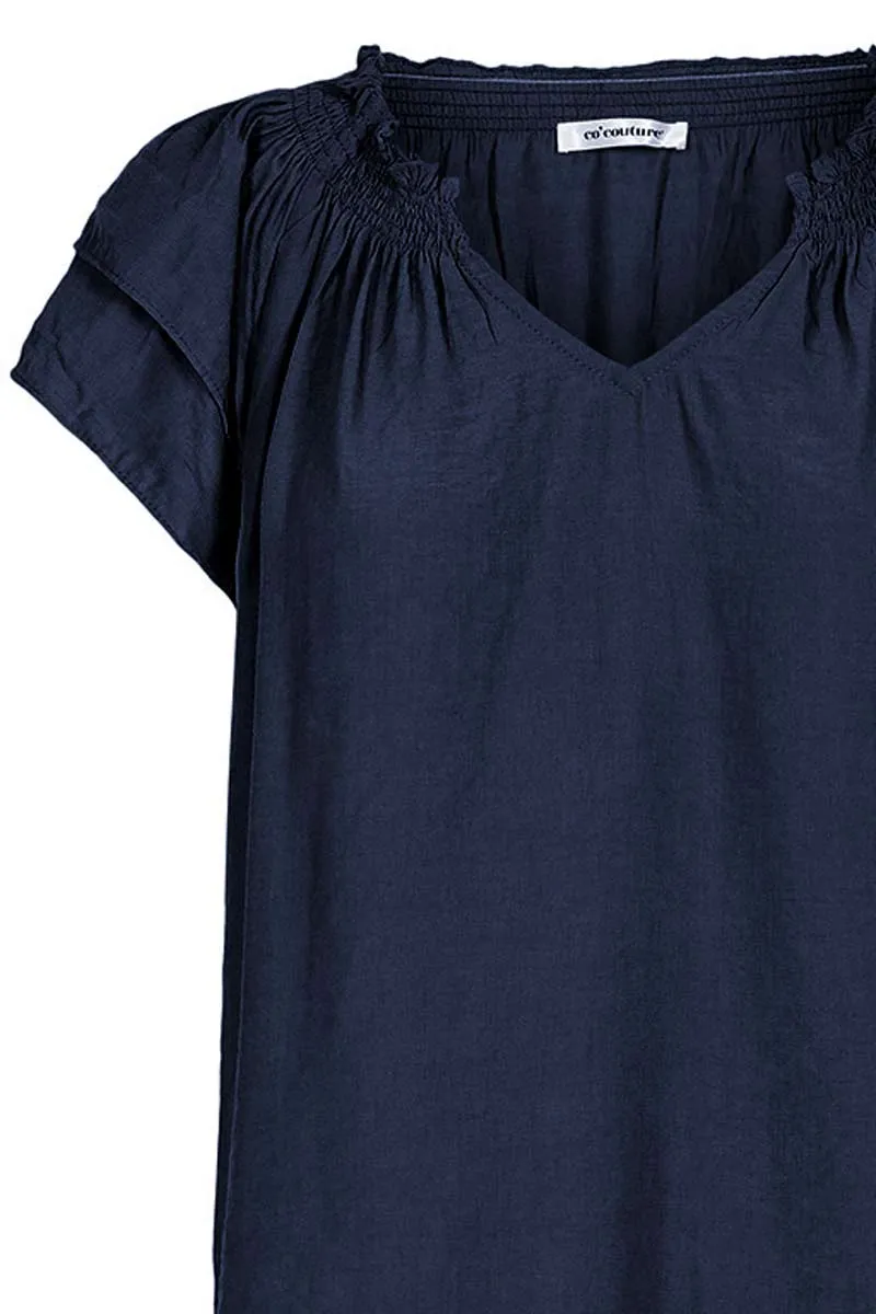 Sunrise Top | Navy | Bluse fra Co'couture