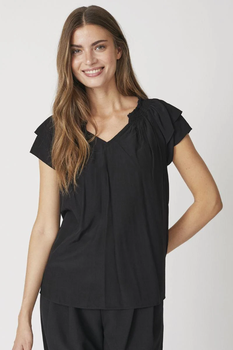 Sunrise Top | Black | Top fra Co'couture