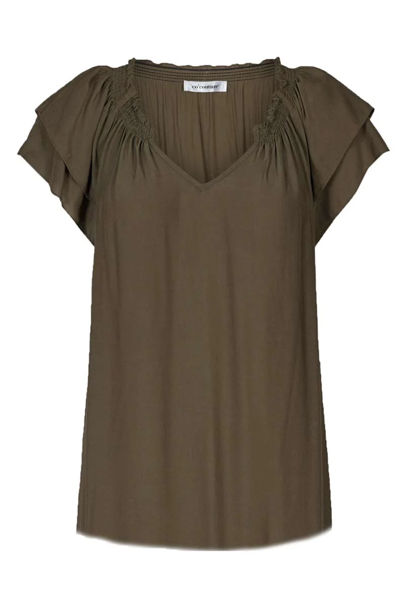Sunrise Top | Dark Army | Bluse fra Co'couture