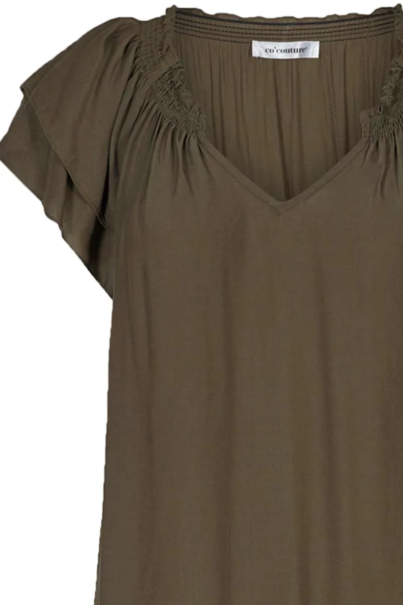 Sunrise Top | Dark Army | Bluse fra Co'couture