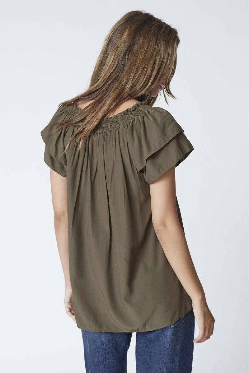 Sunrise Top | Dark Army | Bluse fra Co'couture