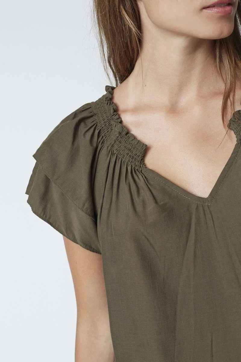 Sunrise Top | Dark Army | Bluse fra Co'couture