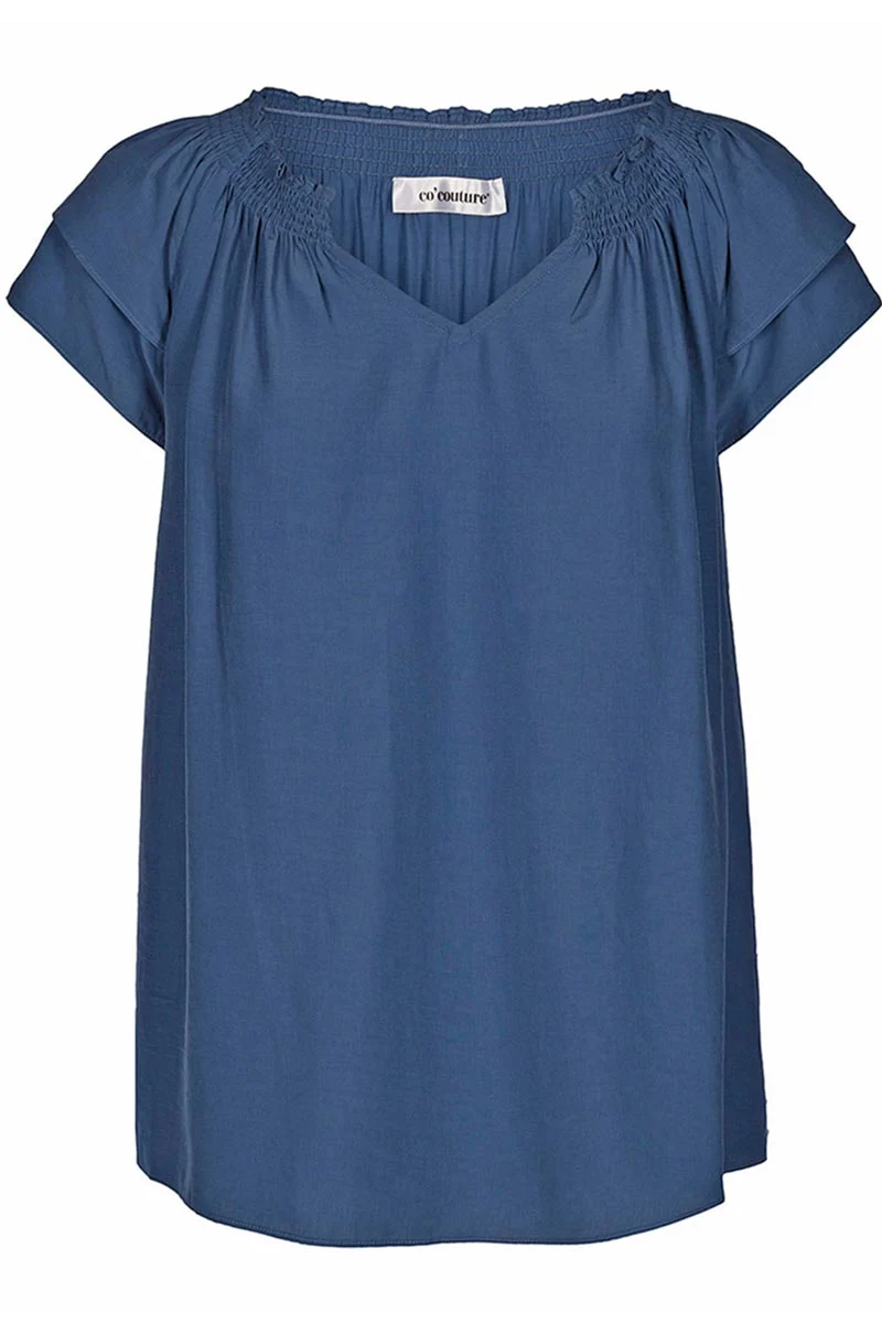 Sunrise Top | Sky Blue | Bluse fra Co'couture