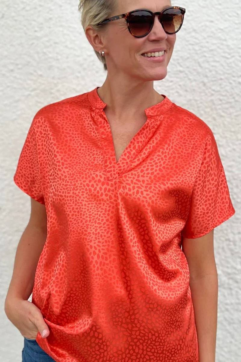 Indio Top | Solid Leo Orange | Top fra French Laundry