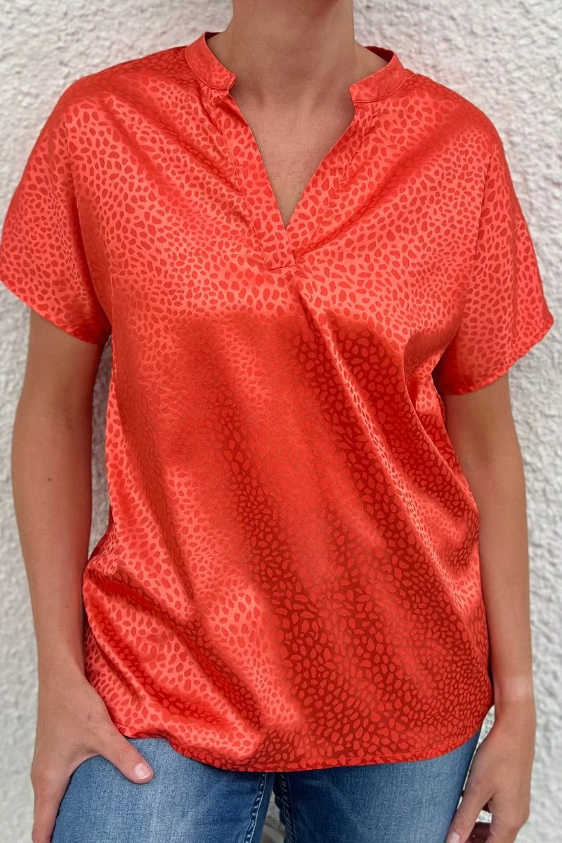 Indio Top | Solid Leo Orange | Top fra French Laundry