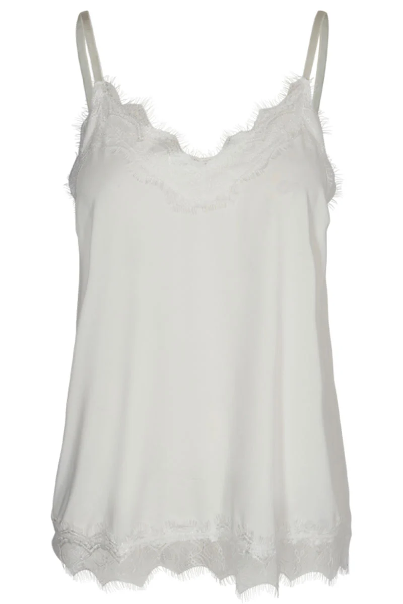 Bicco strap top | Offwhite | Blonde top fra Freequent