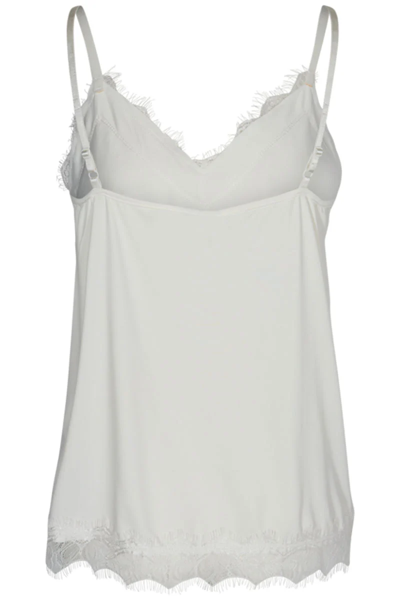Bicco strap top | Offwhite | Blonde top fra Freequent