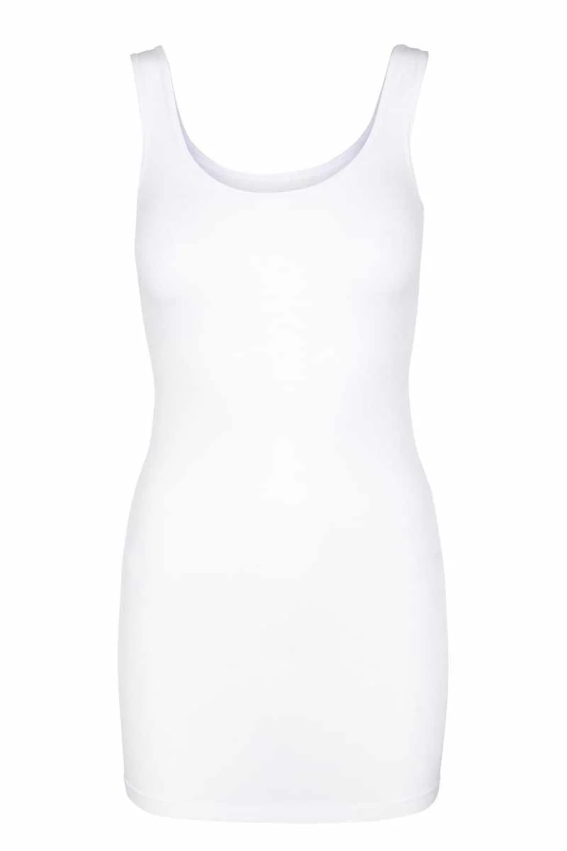 Ninna top rib | White | Lang stretch top fra Liberté Essentiel