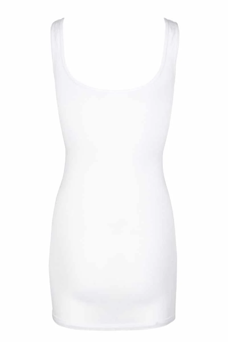 Ninna top rib | White | Lang stretch top fra Liberté Essentiel