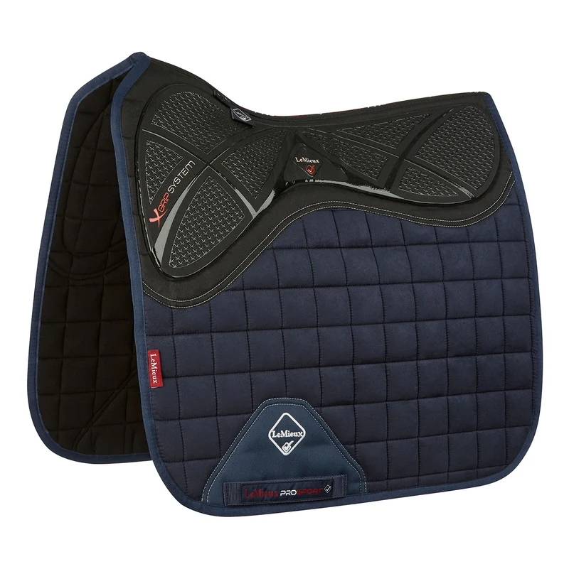 X-Grip Silicone Square Dressurschabracke Dark Blue WB