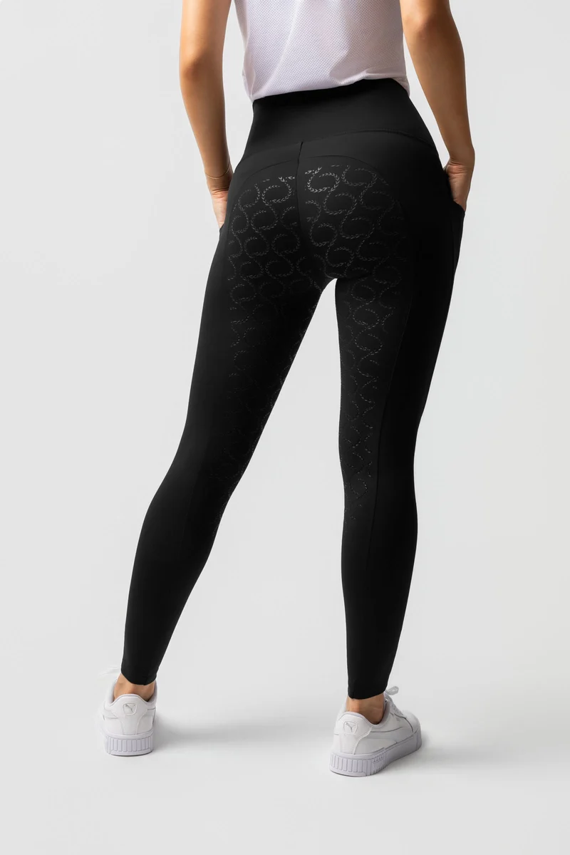 Gillian Damen Thermo Vollbesatz Leggings black 32