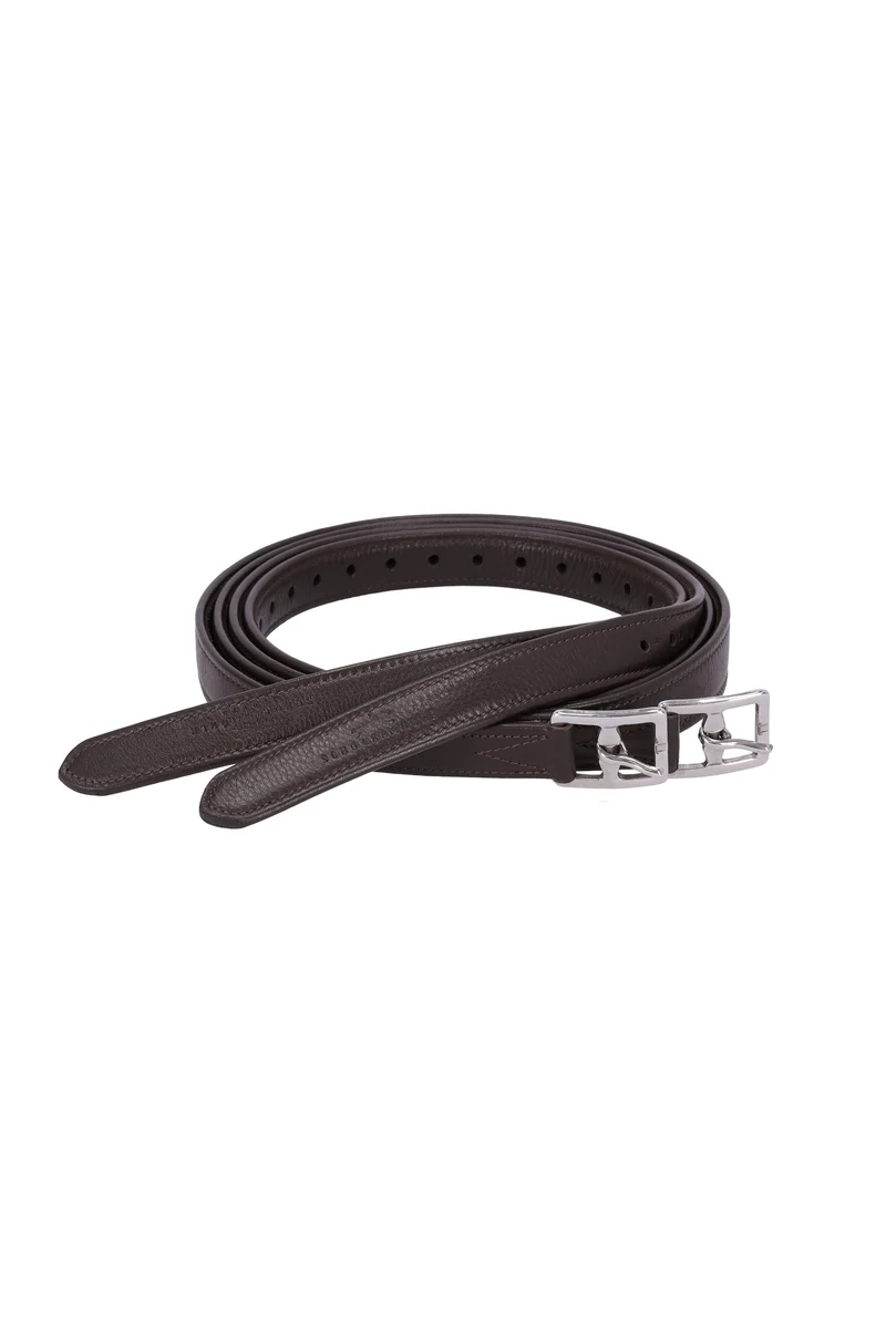 Colorado weiche Steigbügelriemen espresso/silver 165 cm
