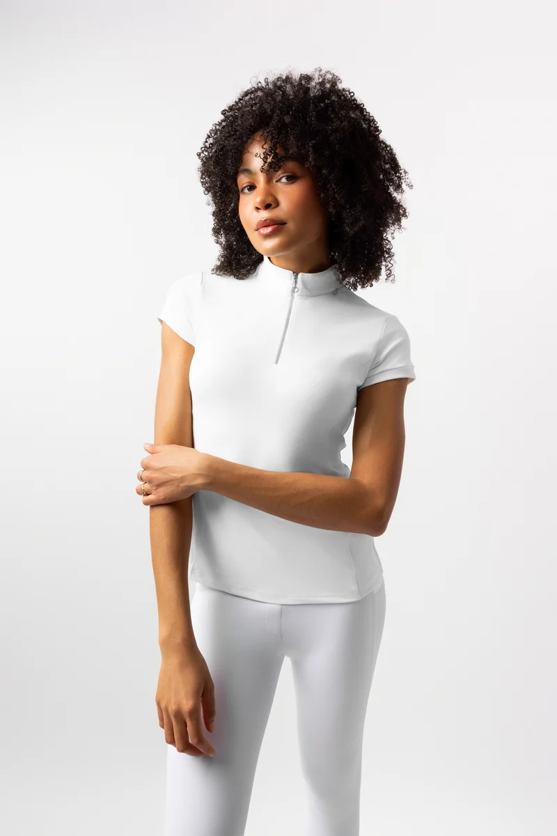 Mina Damen Trainingsshirt White 44