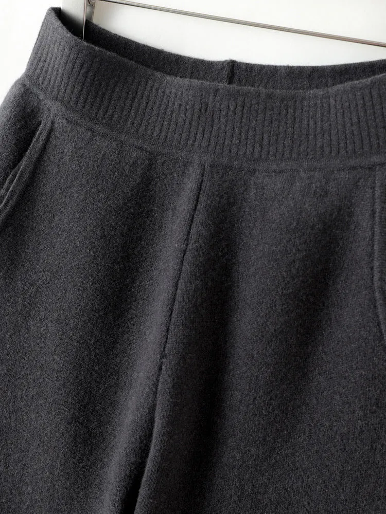 Damen Hochtaillierte Strickhose mit kaschmirähnlicher Haptik und schmal zulaufendem Bein Drune