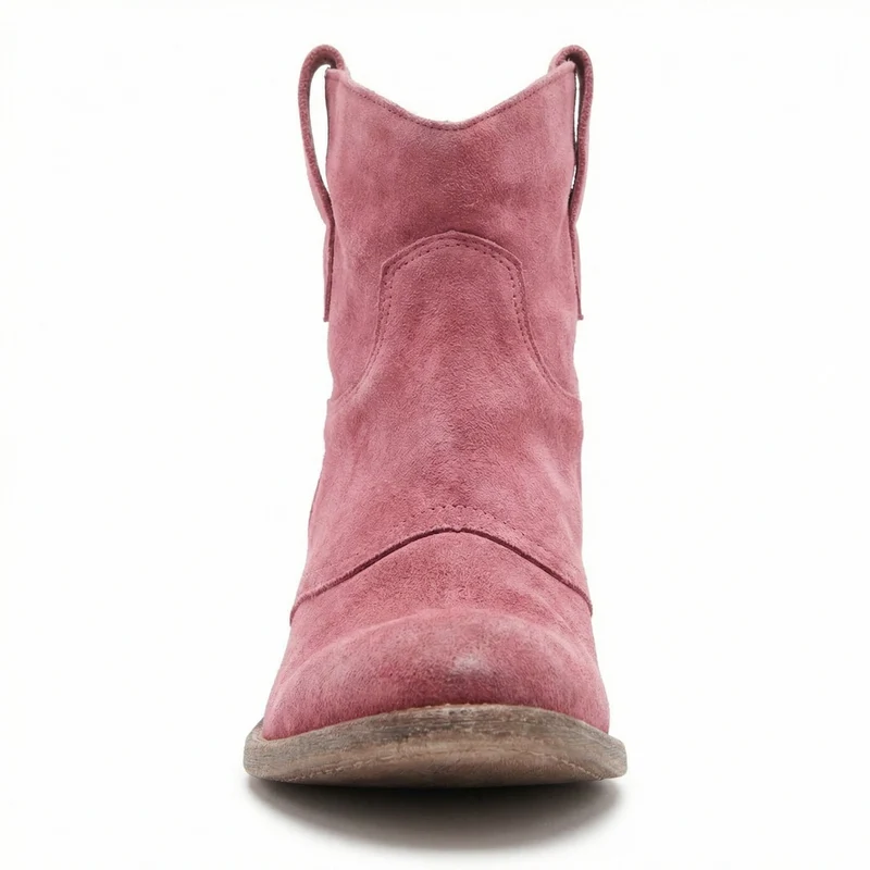 Kurze Cowboy-Stiefel | Western | Wildleder | Knöchel-Stiefel | Damenstiefel Drune