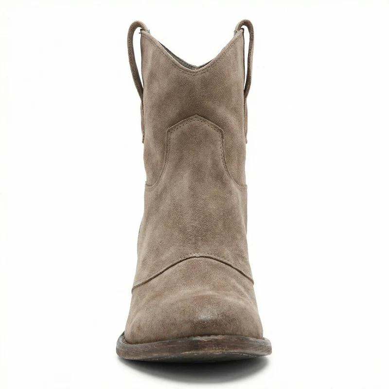 Kurze Cowboy-Stiefel | Western | Wildleder | Knöchel-Stiefel | Damenstiefel Drune