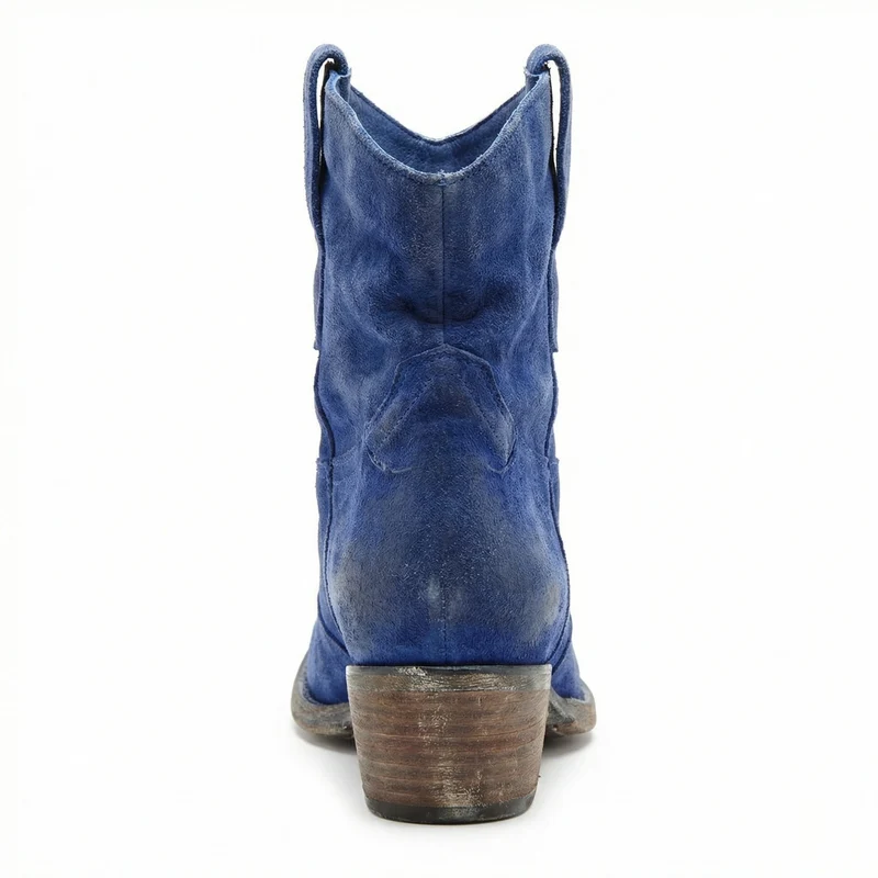 Kurze Cowboy-Stiefel | Western | Wildleder | Knöchel-Stiefel | Damenstiefel Drune